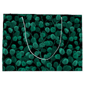 Eukalyptus in schwarz große geschenktüte (Rückseite)