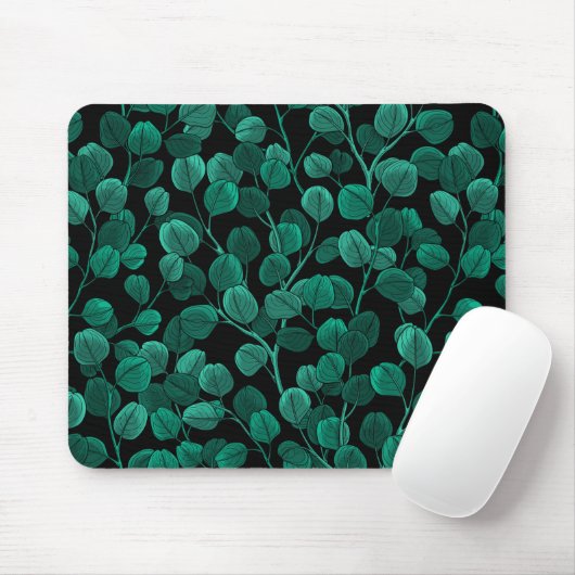 Eukalyptus in schwarz mousepad (Mit Mouse)