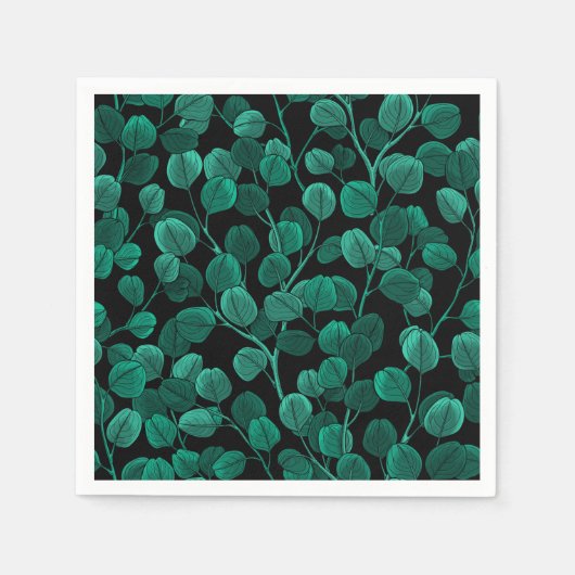 Eukalyptus in schwarz serviette (Vorderseite)