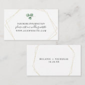 Eukalyptus + Informationen zu geometrischen Rahmen Begleitkarte (Vorne/Hinten)