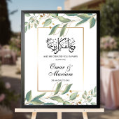 Eukalyptus Islamic Wedding Welcome Sign Poster