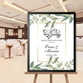 Eukalyptus Islamic Wedding Welcome Sign Poster