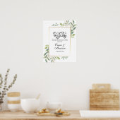 Eukalyptus Islamic Wedding Welcome Sign Poster (Küche)