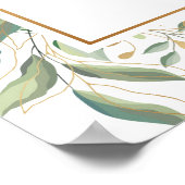 Eukalyptus Islamic Wedding Welcome Sign Poster (Ecke)