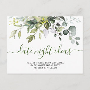 Eukalyptus-Junggesellinnen-Abschieds-Date-Night-Id Postkarte
