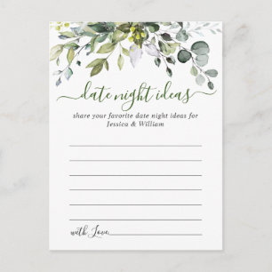 Eukalyptus-Junggesellinnen-Abschieds-Date-Night-Id Postkarte
