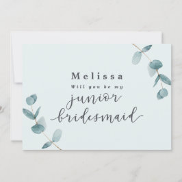 Eukalyptus Junior Bridesmaid Vorschlagskarte