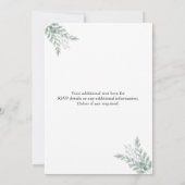 Eukalyptus-Kalligrafie-Hochzeit Einladung (Rückseite)