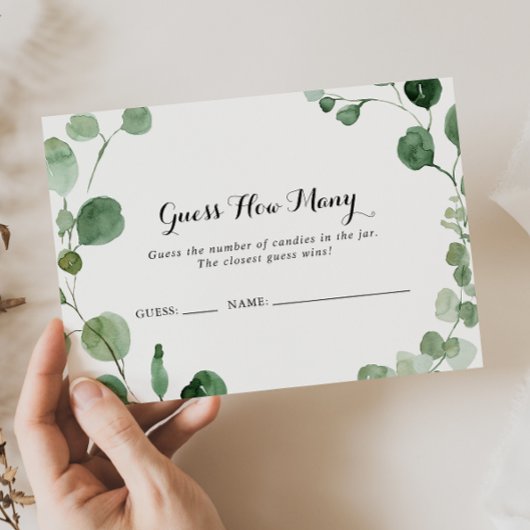 Eukalyptus-Kalligrafie: Schätzung der Anzahl der S Visitenkarte