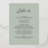 Eukalyptus-Kalligrafie-Szene Folieneinladung (Rückseite)