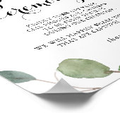 Eukalyptus-Kalligrafie - Zeichen der Zeremonie Poster (Ecke)