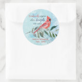 Eukalyptus-Kardinal feiern Lebensdenkmal Runder Aufkleber (Tasche)