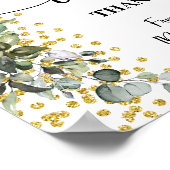 Eukalyptus-Karten-Brautparty Hochzeitsempfang Poster (Ecke)