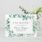 Eukalyptus-Karten für die Ankündigung von Wasserfa (Stehend Vorderseite)