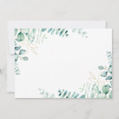 Eukalyptus-Karten für die Ankündigung von Wasserfa (Rückseite)