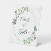 Eukalyptus-Karten und Geschenke für geometrische G Sockelschild (Vorderseite)