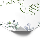 Eukalyptus-Karten und Geschenke für Hochzeiten Poster (Ecke)