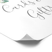 Eukalyptus-Karten und Geschenke-Zeichen für die Ru Poster (Ecke)