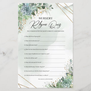 Eukalyptus-Kinderzimmer Rhyme Quiz