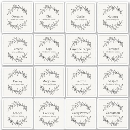 Eukalyptus Kitchen Kulinarische Kräuter Gewürze Sc Aufkleber (Vorderseite)