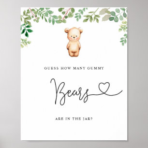 Eukalyptus kleiner Bär rate wie viele Gummibärchen Poster