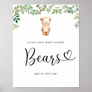 Eukalyptus kleiner Bär rate wie viele Gummibärchen Poster