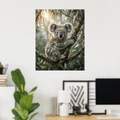 Eukalyptus Koala Beruhigung Poster (Heimbüro)