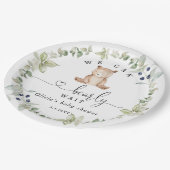 Eukalyptus können wir frühzeitig Babydusche Pappteller (Schrägansicht)