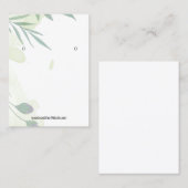 Eukalyptus Kraft-Ohrring-Logo Visitenkarte (Vorne/Hinten)