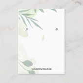 Eukalyptus Kraft-Ohrring-Logo Visitenkarte (Vorderseite)