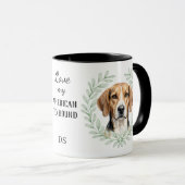 Eukalyptus-Kranz American Foxhound Monogramm Tasse (VorderseiteRechts)