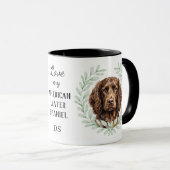 Eukalyptus-Kranz American Water Spaniel Monogramm Tasse (VorderseiteRechts)