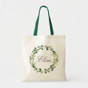 Eukalyptus-Kranz-Brautjungfer-Tasche Tragetasche