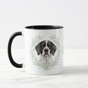 Eukalyptus-Kranz English Pointer Hund Monogramm Tasse