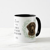 Eukalyptus-Kranz Lockenhaar-Retriever-Monogramm Tasse (VorderseiteRechts)