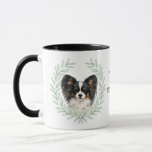 Eukalyptus-Kranz-Papillon-Monogramm Tasse