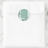 Eukalyptus-Kräutertee-Geschäftsetikett Runder Aufkleber (Tasche)