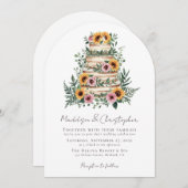 Eukalyptus-Kuchenblume Einladung (Vorne/Hinten)