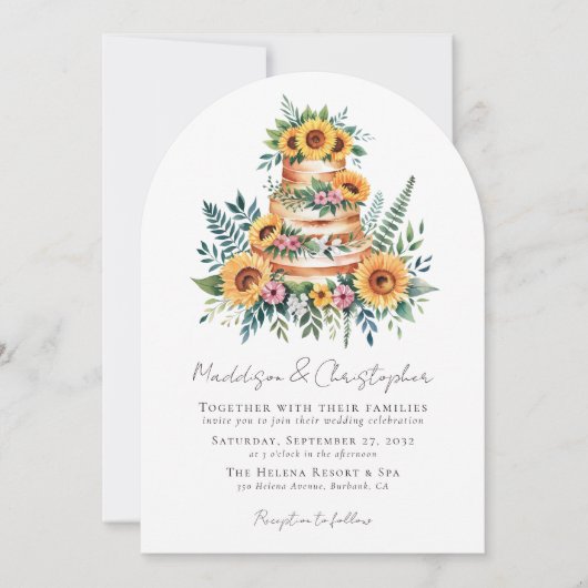 Eukalyptus-Kuchenblume Einladung (Vorderseite)