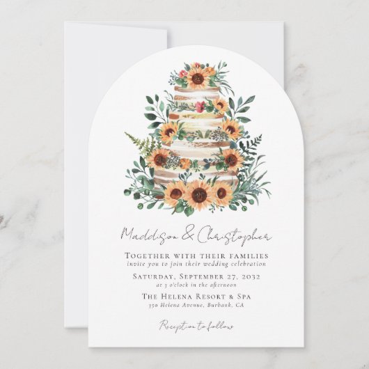 Eukalyptus-Kuchenblume Einladung (Vorderseite)