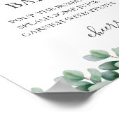 Eukalyptus l Greenery Wedding Mimosa Sign Poster (Ecke)