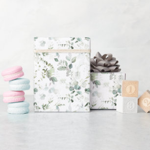Eukalyptus-Laub-Baby- oder Brautparty Geschenkpapier