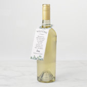 Eukalyptus-Laub-Hochzeits-Willkommen Flaschenanhänger (Angewinkelt)