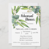 Eukalyptus-Laub-Proben-Abendessen-Einladung Einladung (Vorderseite)