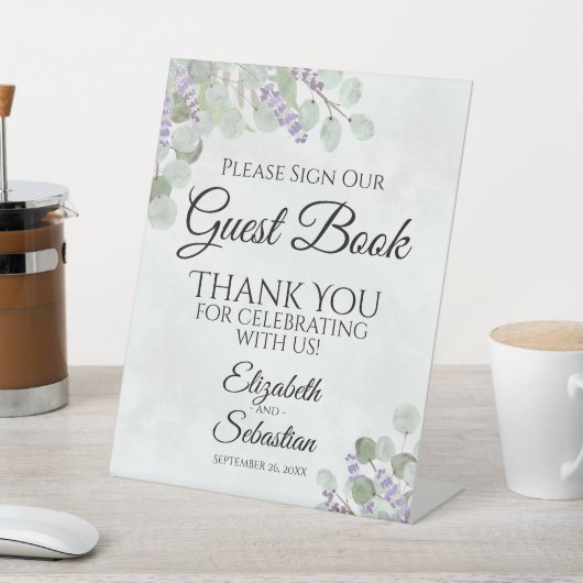 Eukalyptus & Lavendel Bitte unterzeichnen Sie unse Sockelschild (In SItu)