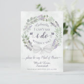 Eukalyptus & Lavender Be My Trauzeugin Card (Stehend Vorderseite)