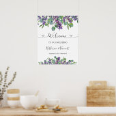 Eukalyptus Lavender Blume Begrüßungszeichen Poster (Küche)