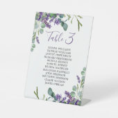 Eukalyptus Lavender Blume Sitzdiagramm Pedesta Sockelschild (Vorderseite)