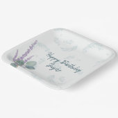 Eukalyptus Lavender Botanische Geburtstagspartei Pappteller (Gewinkelt)