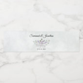 Eukalyptus & Lavender Bouquet Wedding Wasserflaschenetikett (Einzelnes Label)